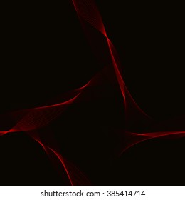 The red background of intersecting curves. Seamless.