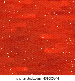 Red background Japanese pattern