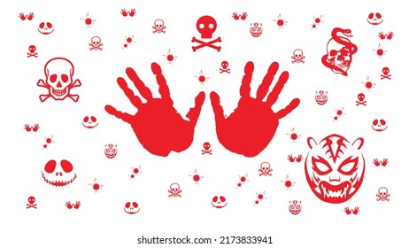 Red Background Killer And Blood