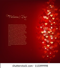 Red Background Love. Vector illustration
