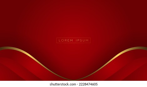 Fondo rojo con oro de lujo