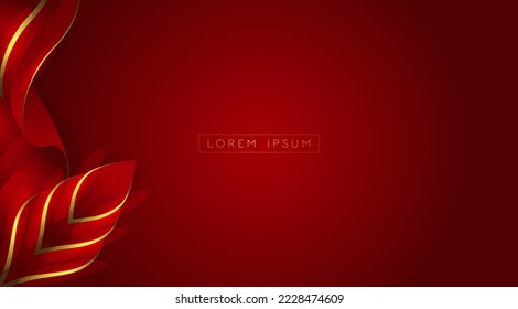 Red Background with Luxury Gold