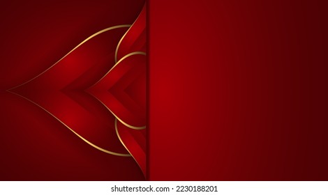 Red Background with Luxury Gold