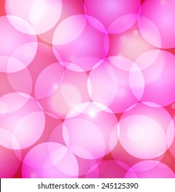 red background with macro bokeh lights. Perfect template for posters, websites, magazines, brochures, catalogs