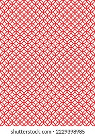 Red background material of Japanese traditional pattern named Seven Treasures.