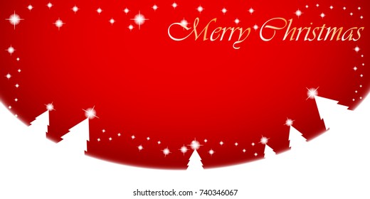Red background Merry Christmas in holiday  Vector
