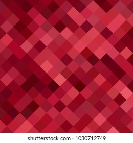 Red background with mesh of rhombus or squares. Mosaic. Geometric template.