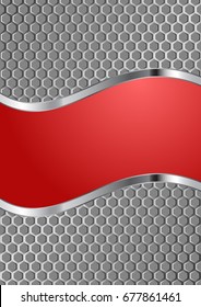 red background and metal grate