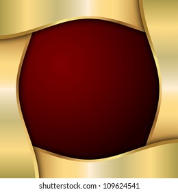 Red background with metal and place for text