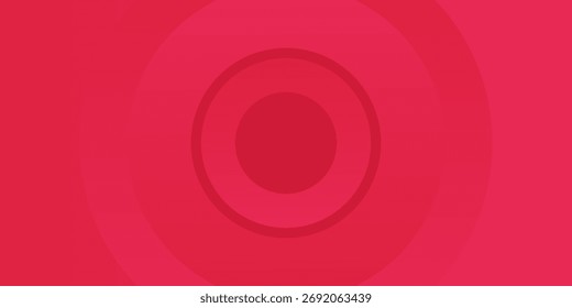 Fondo rojo con diseño de Anuncio de Formas de círculo geométrico moderno