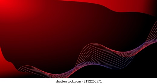 Red background with neatly patterned wave lines, for a variety of backgrounds