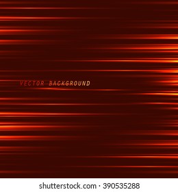 red background with neon lines. Vector. Red light line.