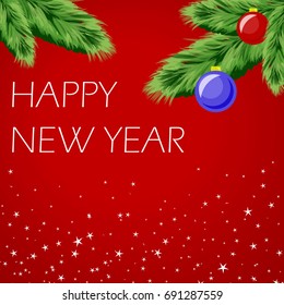 red background new year wish