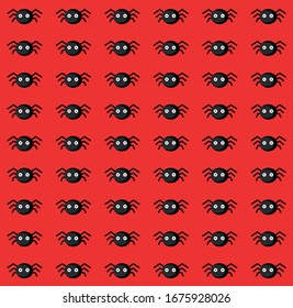 roter Hintergrund auf der Vektorillustration der Spinnenkopf-Halbkugel