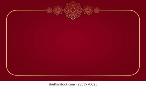 roter Hintergrund mit Ziermandala