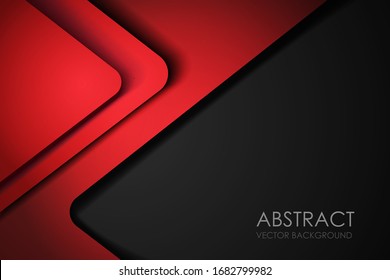 Red background overlap dimension grey vector illustration message board for text and message design modern website