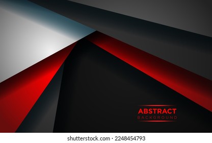 Red background overlap dimension grey vector illustration message board for text and message design modern website