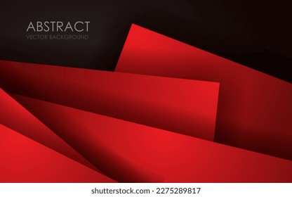 Red background overlap dimension grey vector illustration message board for text and message design modern website