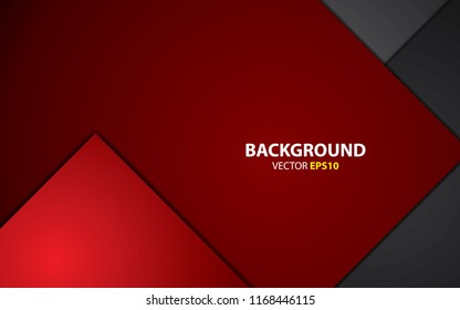 Red background overlap dimension vector illustration