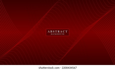 red background overlapping curve abstract presentation background elegant paper cut background abstract decoration pattern vector illustration