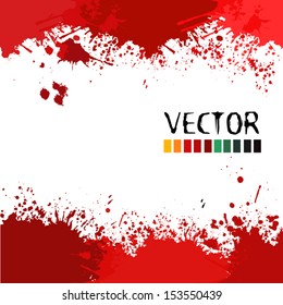 fondo rojo de las manchas de pintura 