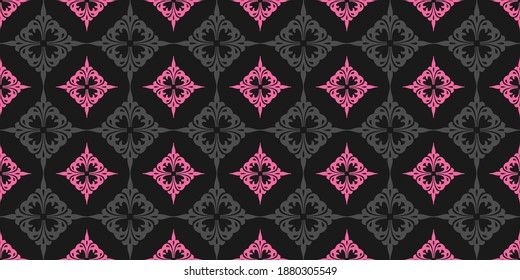 Patrón de fondo rojo. Ornamento decorativo. Textura de papel pintado sin costura