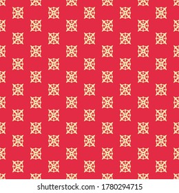Red background pattern. Geometric wallpaper texture. Seamless pattern for fabric, tiles, interior design or wallpaper. Background vector image