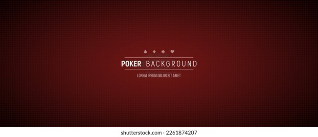 Red background for Poker or Casino. Vector template for your design.