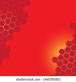 red background with red poligon