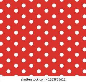 Red background polka dot. vector red polka dot pattern.  Red polka dot vector pattern. 