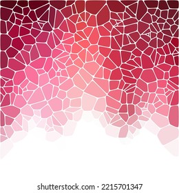 Red background in polygonal style. Mosaic. Pebbles. Vector background.