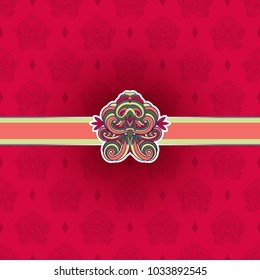 Red background. Ready-made package design. Gift wrap. Series. Seamless background. Graphic element. Vector.