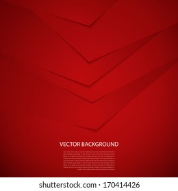 Red background with realistic shadows