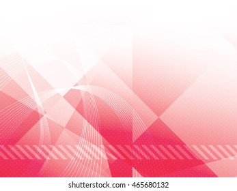 Red background with rectangles, squares, triangles and lines vector illustration.