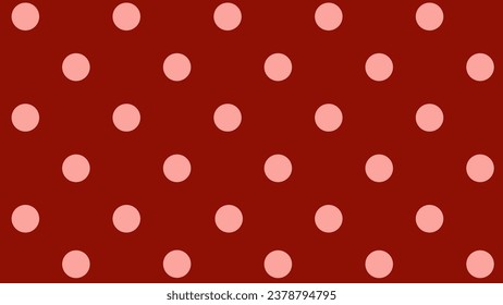 Red background seamless pattern with dots