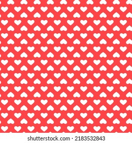Red background seamless pattern with heart repeating, design for wrapping and wallpaper cute romantic scrapbook
