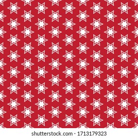 red background with a seamless pattern of stars