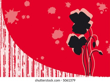 red background with shade of poppy