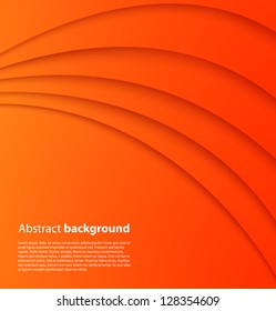 Red background with shadow. Vector background