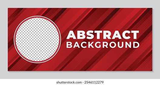 Modelo de banner de publicidade de design simples de fundo vermelho, fundo de vetor abstrato vermelho.