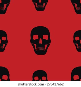 red background with skulls