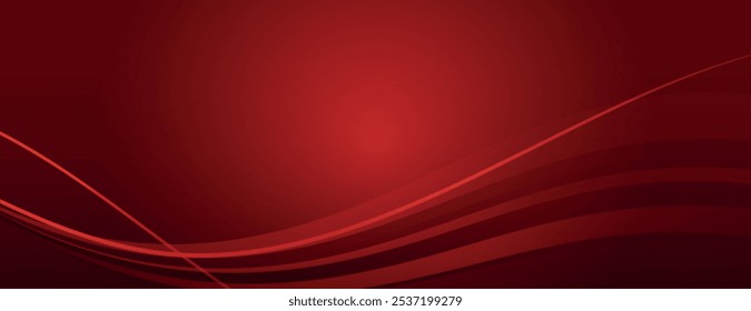 Un fondo rojo con patrones de onda fluidos y suaves. El fondo es rojo intenso con una textura degradada, creando una atmósfera roja dinámica. Fondo ondulado abstracto mínimo del Vector del gradiente