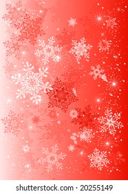 red background & snowflakes