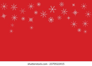 Red background Snowflakes Holiday design Template Celebration typography poster banner greeting card Happy new year Christmas Vector Illustration blank writing text Year Green Dragon Invitation Winter