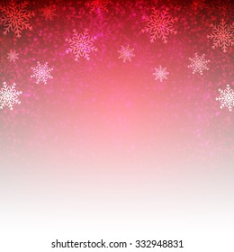 Red background with  snowflakes. Vector illustration for Christmas posters, icons, Christmas greeting cards, Christmas print and web projects.