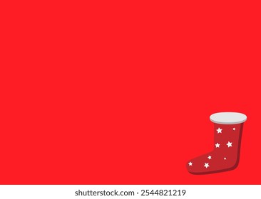red background and red sock festive