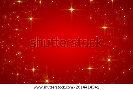 red background with sparkles vector illustration