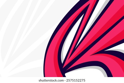 red background with a sports racing theme with curved lines	