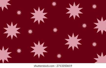 A red background with star shapes. The image creates a modern and abstract desig