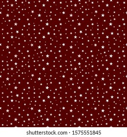 Red background with stars, seamless pattern vector